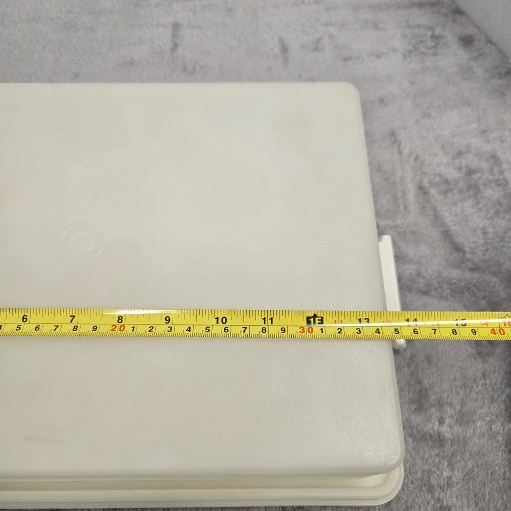 Vintage Tupperware Rectangular Storage Container Almond Off White 719-2